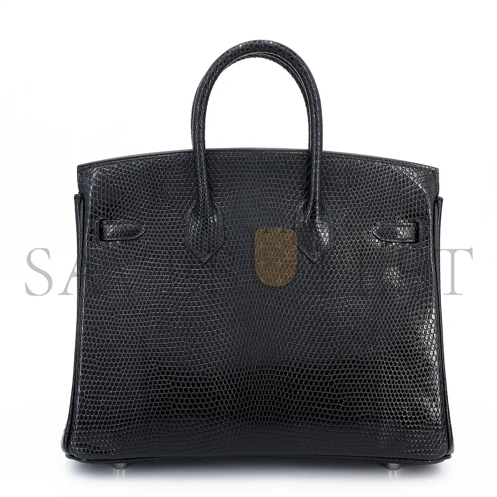 H**mes master birkin 35 lizard black silver buckle h028352ca3r (35*28*18cm)